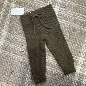 Jamie Kay Green Knit Pants 6-12m